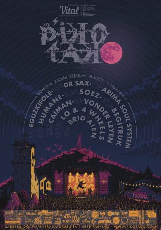 Cartel del festival Pikotako XXII 2026 en Gometxa